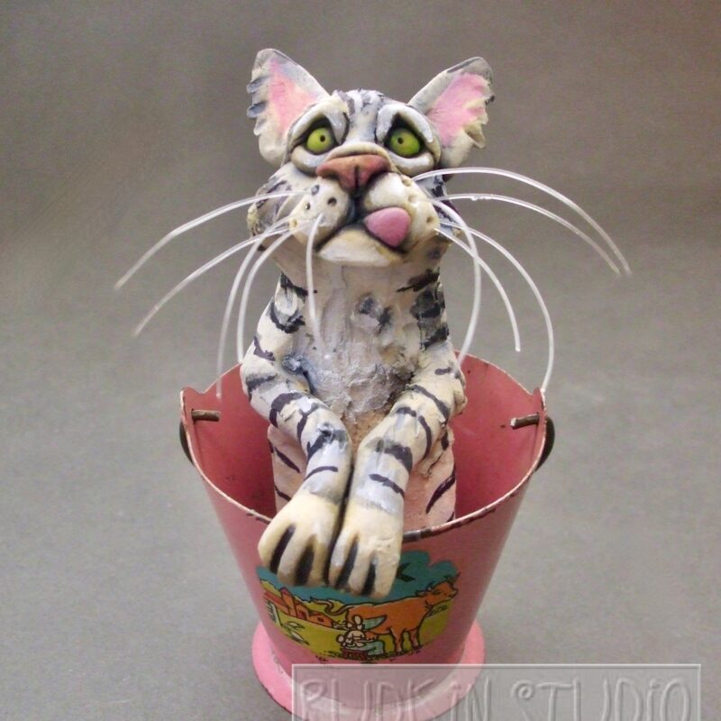 Cat in Milk Pail